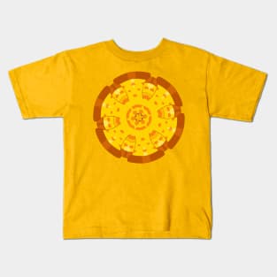 Round Shape With Yellow Dots Kids T-Shirt